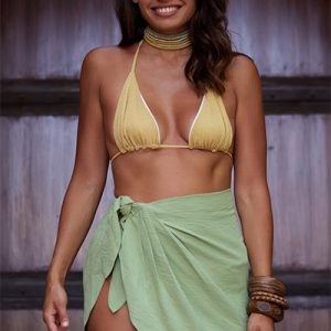 Arinna Beach Wrap Skirt - Green