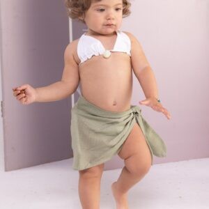 Baby Beach Wrap (Polka Green)