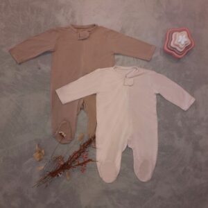 2-Pack Zip-Up Sleepsuits (Pinkish)