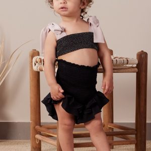 Leah Ruffled Shorts - Black