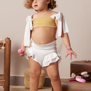 Leah Ruffled Shorts - White